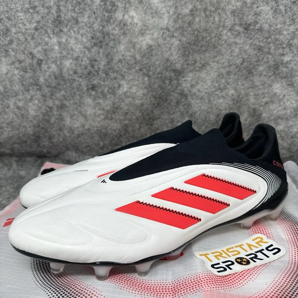 Adidas Copa Pure III Elite Laceless FG Soccer Cleats Mens 12.5 White Red Black